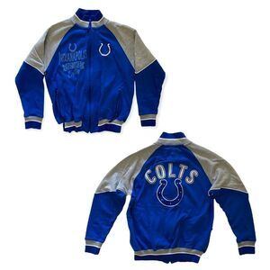 NFL Indianapolis Colts blue varsity zip up sweater jacket Medium